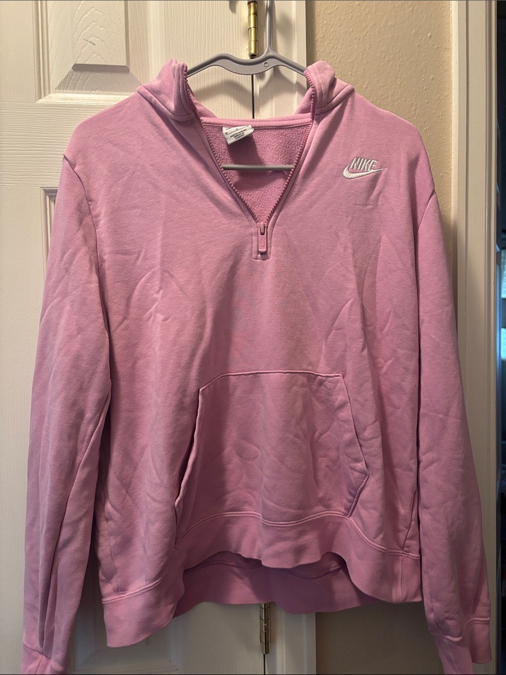 Nike Light Pink Half-Zip Hoodie